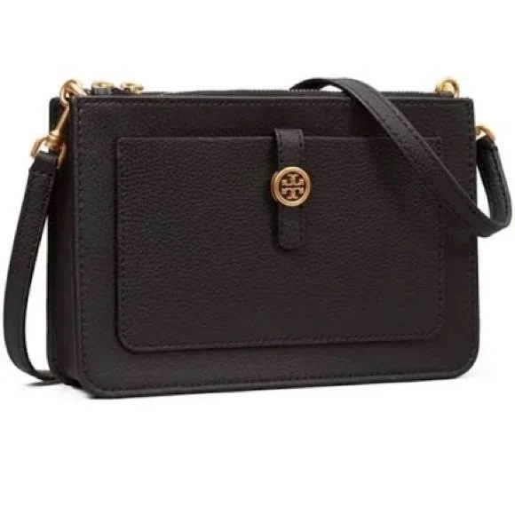 Tory Burch Bags Tory Burch Walker Double Zip Crossbody Bag In Black